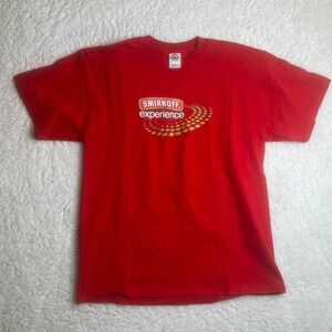 Vintage Smirnoff men's red tshirt 90s beer‎ Budweiser